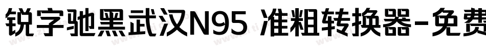 锐字驰黑武汉N95 准粗转换器字体转换